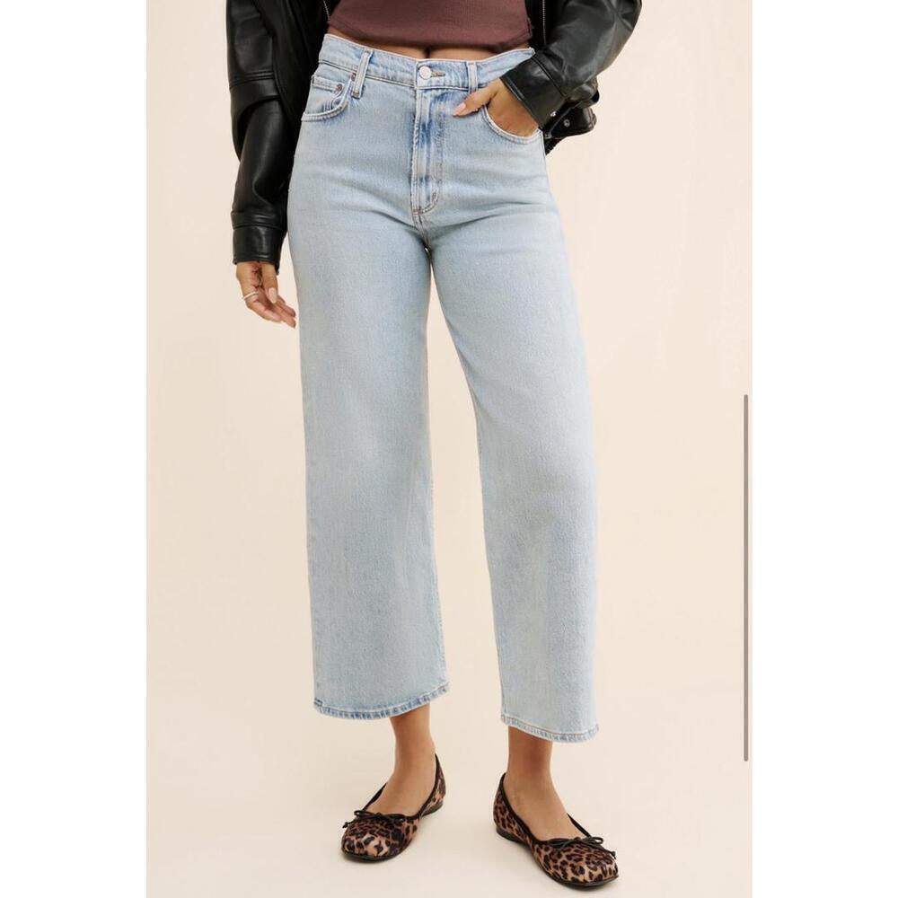 AGOLDE Ren Wide Leg High Rise Denim Jeans, Women's 33